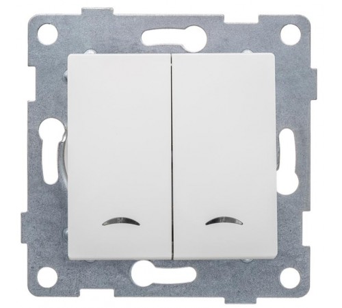 Ugra Выключатель 2кл. (инд), СУ , 10А, 250В, белый  С11В28-001  GUSI Electric