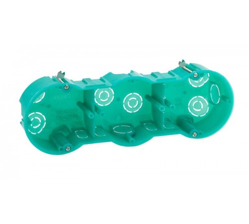 Коробка установочная КУП 3-х местная 212х70х45мм для полых стен саморез. мет. лапки IP20 (45/720)  Б0051422  ЭРА