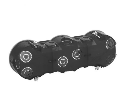 Коробка установочная КУП 3-х местная 212х70х45мм для полых стен саморез. мет. лапки IP20 (45/720)  Б0051422  ЭРА