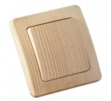 Выключатель скрытой установки, одноклавишный, с самовозвратом, цвет сосна  ВС10-331-02  HEGEL