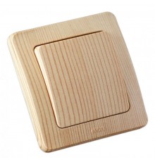 Выключатель скрытой установки, одноклавишный, с самовозвратом, цвет сосна  ВС10-331-02  HEGEL
