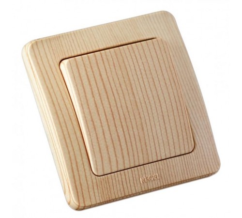 Выключатель скрытой установки, одноклавишный, с самовозвратом, цвет сосна  ВС10-331-02  HEGEL