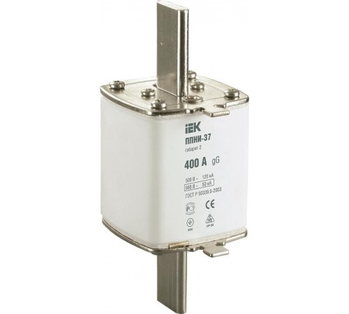 Плавкая вставка предохранителя ППНИ-37, габарит 2,  400А     DPP40-400  IEK