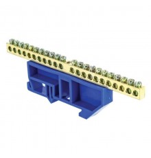 Шина "0" N 63.22 изолятор на DIN-рейку (латунь) EKF PROxima  sn0-63-22-d  EKF