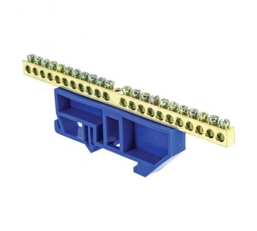 Шина "0" N 63.22 изолятор на DIN-рейку (латунь) EKF PROxima  sn0-63-22-d  EKF