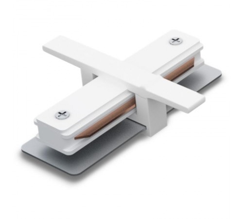 Коннектор для однофазного шинопровода LD1004 прямой встраиваемого , белый  10357  FERON