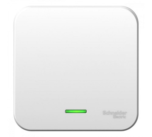 Blanca Белый О/У Выключатель 1-клавишный с подсветкой, 6А, 250В  BLNVA061101  SE