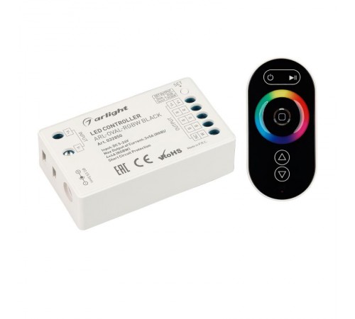 Контроллер ARL-OVAL-RGBW Black (5-24V, 4x4A, ПДУ Овал, RF)  032850  Arlight