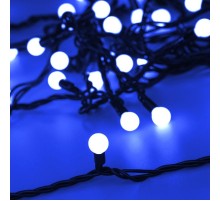 Светодиодная гирлянда ARD-BALL-CLASSIC-D13-10000-BLACK-100LED BLUE (230V, 7W)  025570  Arlight