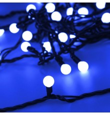 Светодиодная гирлянда ARD-BALL-CLASSIC-D13-10000-BLACK-100LED BLUE (230V, 7W)  025570  Arlight