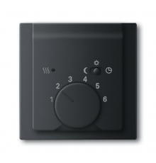 Плата центр. (накладка) для мех. терморегулятора (термостата) 1095 U, 1096 U, серия impuls, цвет чёрный бархат  1710-0-3919   2CKA001710A3919  ABB