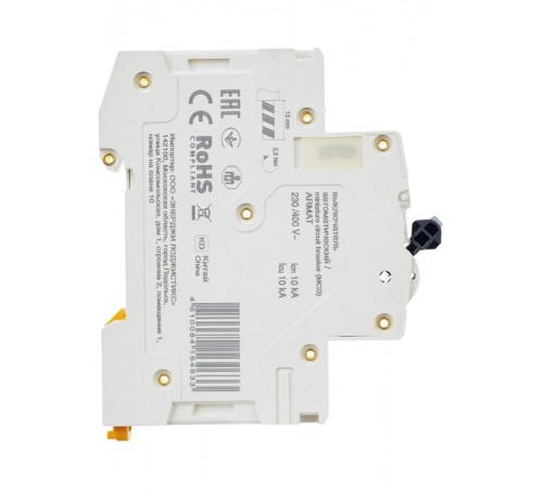 Выключатель автоматический однополюсный M10N 1P C 32А 10кА ARMAT  AR-M10N-1-C032  IEK