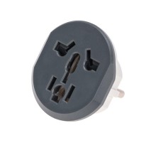 Адаптер универсальный (переходник) 16А с заземлением, серо-белый  11-1096  REXANT