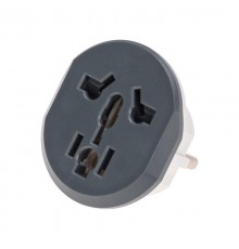 Адаптер универсальный (переходник) 16А с заземлением, серо-белый  11-1096  REXANT