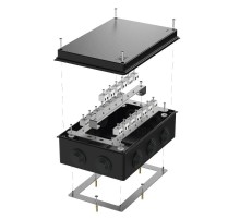 Коробка огнестойкая для о/п 40-0330-FR2.5-40 Е15-Е120 RAL9005 260х175х90 (7 шт/кор) черная  40-0330-9005-FR2.5-40  Промрукав