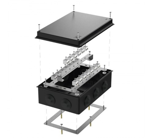 Коробка огнестойкая для о/п 40-0330-FR2.5-40 Е15-Е120 RAL9005 260х175х90 (7 шт/кор) черная  40-0330-9005-FR2.5-40  Промрукав