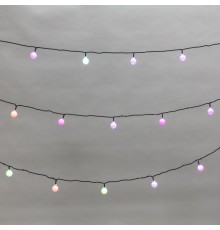 Гирлянда Шарики диаметр 25 мм, 5 м, темно-зеленый ПВХ, 25 LED, RGB, IP20, соединяется  303-550  NEON-NIGHT