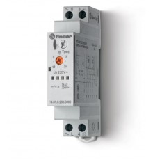 Модульный электронный лестничный таймер мультифункциональный; 1NO 16A; 3- или 4-проводная схема; питание 230В АC  140182300000  Finder