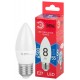 Лампа светодиодная ЭКО LED B35-8W-865-E27 R (диод, свеча, 8Вт, хол, E27)  Б0045342  ЭРА