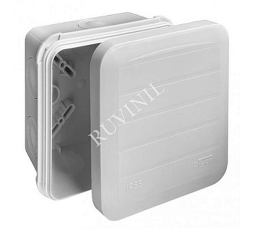 Коробка распределительная Тусо для о/п, 85х85х45мм двухкомпонентная 8вводов, IP65  67240  Рувинил