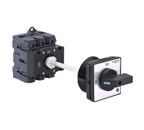 Выключатель-Разъединитель 3P 80A IP20 С ЧЁРНОЙ выносной рукояткой на дин-рейке/плате  MSD80340B  SE