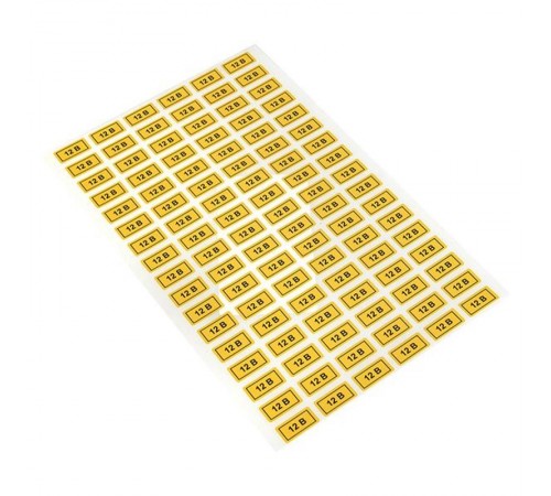 Наклейка "12В" (10х15мм 1шт) PROxima  an-2-01  EKF