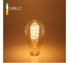 Лампа светодиодная FDL 8W 3300K E27 (ST64 спираль тонированный)  a041014  Elektrostandard