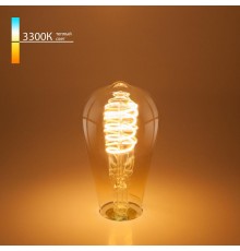 Лампа светодиодная FDL 8W 3300K E27 (ST64 спираль тонированный)  a041014  Elektrostandard