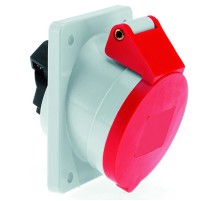 Розетка наклонная 16A 5р(3P+N+PE) 6h 400V IP44 фланец 85х85 12078 I 12078-Bals I Bals
