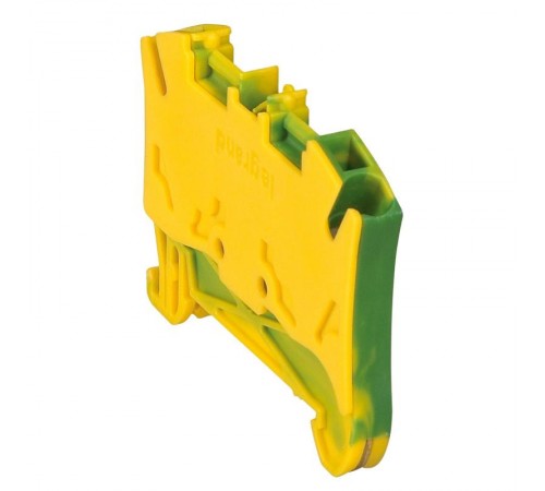 Пружинная клемма Viking 3 - заземляющая - однополюсная - 2 проводника - шаг 8 мм - желто-зеленый  037272  Legrand