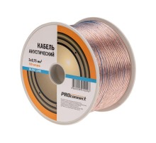 Кабель акустический 2х0,75 мм прозрачный BLUELINE (бухта 100 м)  01-6204-6  PROconnect