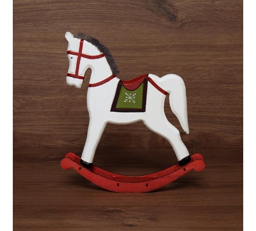 Деревянная фигурка "Игрушечный пони белый" 25х5,5х26,5 см  504-044  NEON-NIGHT