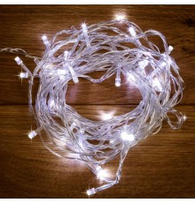 Гирлянда Твинкл-Лайт 10 м, прозрачный ПВХ, 80 LED, белое свечение  303-185  NEON-NIGHT