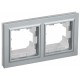 BRITE Рамка 2-ая IP44 РУ-2-БрА-44 алюминий  BR-M22-44-K47  IEK