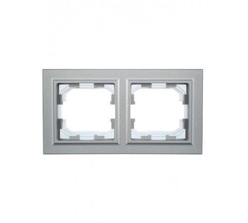 BRITE Рамка 2-ая IP44 РУ-2-БрА-44 алюминий  BR-M22-44-K47  IEK