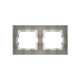 BRITE Рамка 2-ая IP44 РУ-2-БрА-44 алюминий  BR-M22-44-K47  IEK