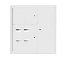 Щит этажный 4 кв. RAL9003 со съемной рамой (1000х950х150)  mb28-v-4-r9003-1  EKF