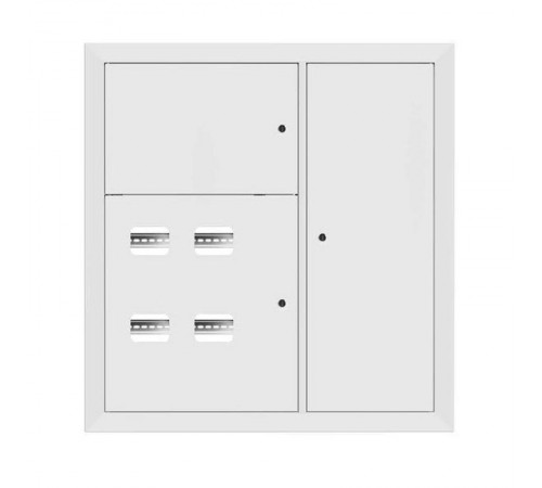 Щит этажный 4 кв. RAL9003 со съемной рамой (1000х950х150)  mb28-v-4-r9003-1  EKF