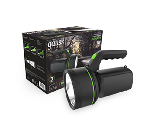 Фонарь прожекторный светодиодный GFL601 7W 200lm Li-ion 3000mAh LED 1/10/30  GF601  Gauss