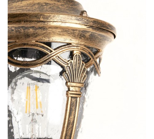 Светильник садово-парковый, 60W 230V IP44 черное золото, PL686 (столб)  11695  FERON