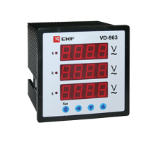 Вольтметр VM-D963 цифровой на панель 96х96 трехфазный EKF PROxima  vd-963  EKF