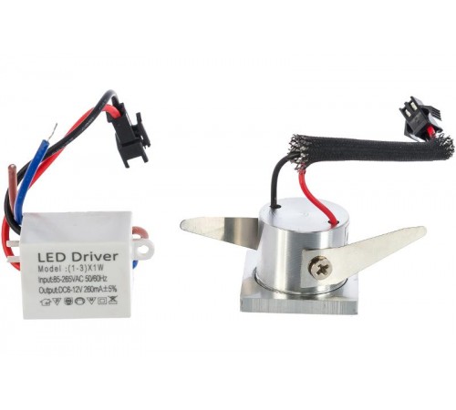 Светильник накладной светодиодный G774, 1 LED, 1 W, 30*30*18мм  27668  FERON