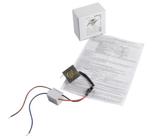 Светильник накладной светодиодный G774, 1 LED, 1 W, 30*30*18мм  27668  FERON