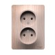 GLOSSA Сосна Розетка двойная без заземления,16А, в сборе  GSL001520  SE