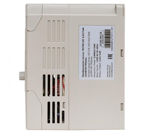 Преобразователь частоты 0,4/0,75кВт 1х230В VECTOR-100 EKF PROxima  VT100-0R4-1B  EKF