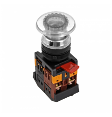 Кнопка AELA-22 "Грибок" белая с подсветкой NO+NC 220В EKF PROxima  pbn-aela-1w-220  EKF