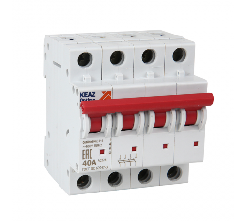 Выключатель нагрузки модульный OptiDin BM63P-420-УХЛ3 (BM63P)  332976  КЭАЗ