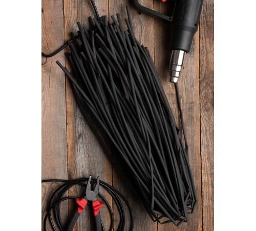 Термоусаживаемая трубка ТУТ нг 6/3 черная EKF PROxima  tut-6-b-1m  EKF