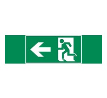 Пиктограмма (Наклейка) "ФИГУРА / СТРЕЛКА ВЛЕВО" 310х90мм для авар-эвакуац св-ка Basic IP65  V5-EM02-60.002.019  VARTON