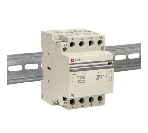 Контактор модульный КМ 32А 3NО+NC (3 мод.) EKF PROxima  km-3-32-31  EKF